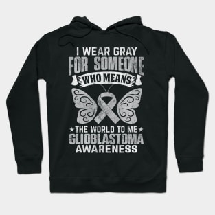 Glioblastoma Awareness Brain Cancer Gray  Tumor Hoodie